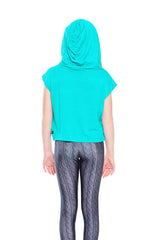Girls Jade Hooded Crop Top