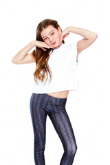 Girls White Hooded Crop Top