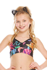 Girls Electric Animals Bandeau Halter