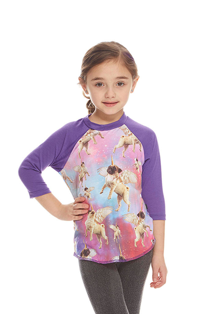 Kids Pugasus 3/4 Sleeve Baseball T-Shirt