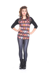 Girls Filters 3/4 Sleeve Baseball T-Shirt