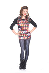 Girls Filters 3/4 Sleeve Baseball T-Shirt