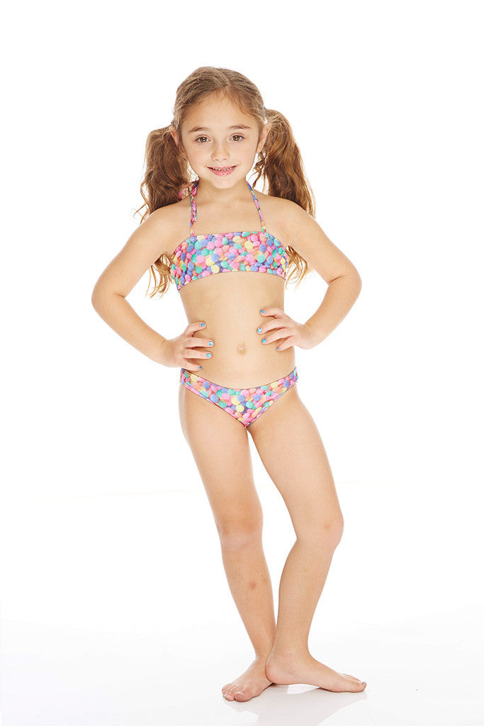 Kids Sour Drops Bandeau Halter Bikini