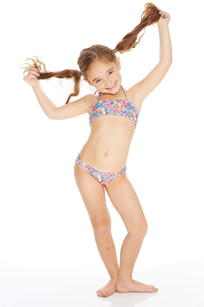 Kids Sour Drops Bandeau Halter Bikini