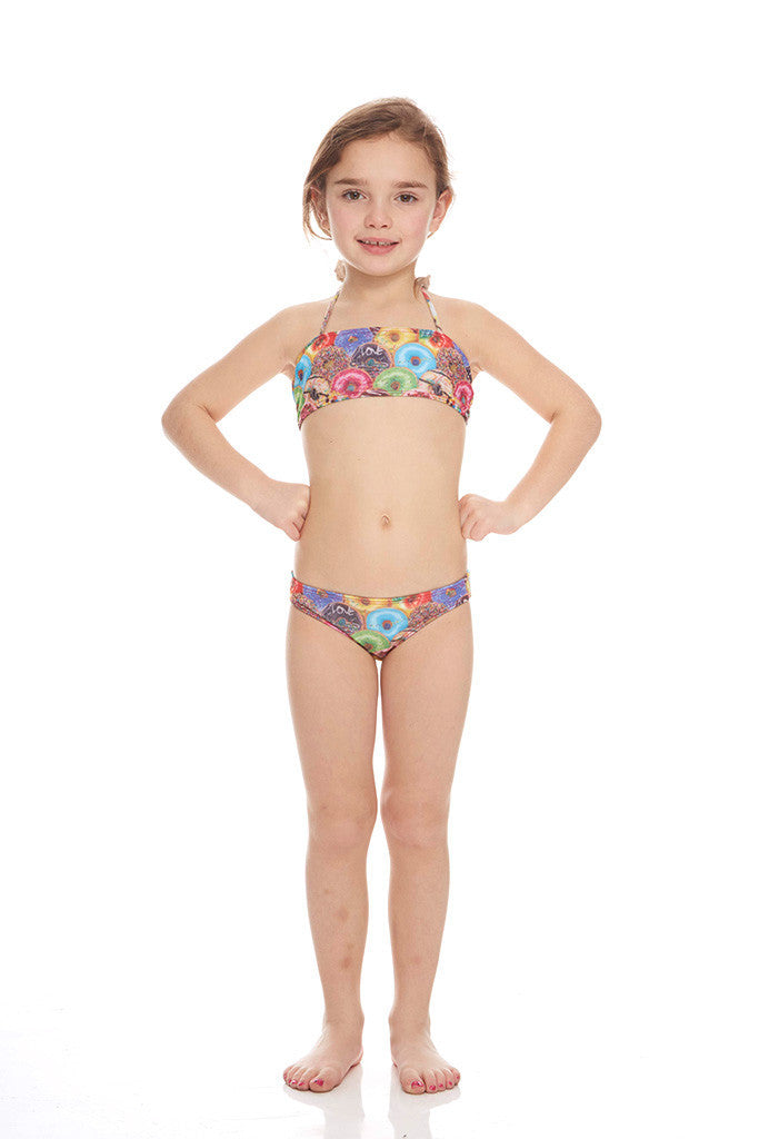 Kids Stacked Donuts Bandeau Bikini