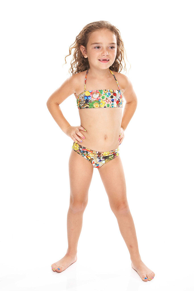 Kids Vintage Mosaic Bandeau Bikini
