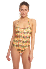 Womens Cheeseburger Scooped One Piece
