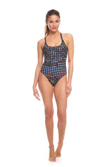 Womens Emoji Scooped One Piece