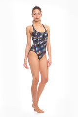 Womens Emoji Scooped One Piece