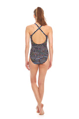 Womens Emoji Scooped One Piece