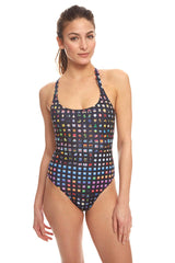 Womens Emoji Scooped One Piece