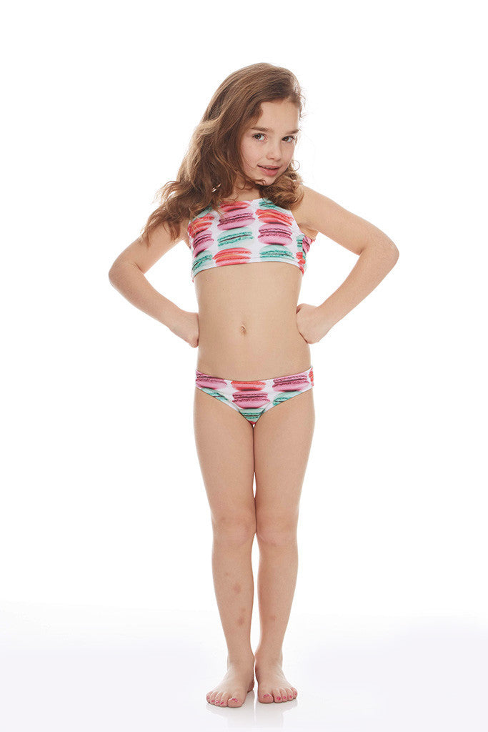 Kids Macaroons Sports Bra Bikini