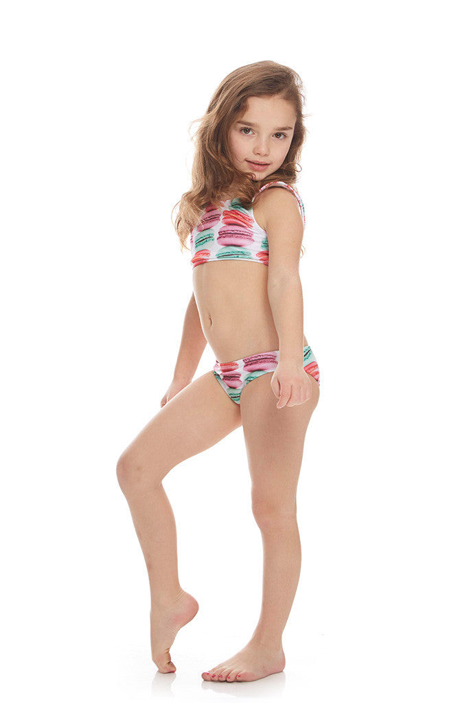 Kids Macaroons Sports Bra Bikini