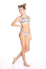 Girls Nail Polish Sports Bra Bikini