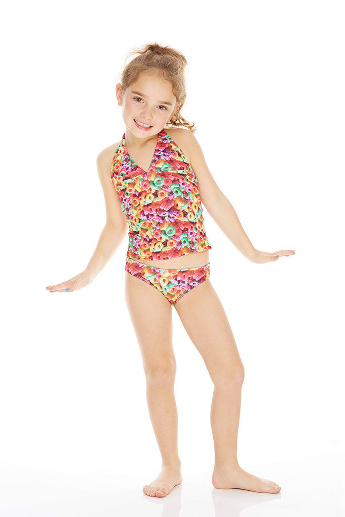 Kids Fruit Loops Tankini Halter