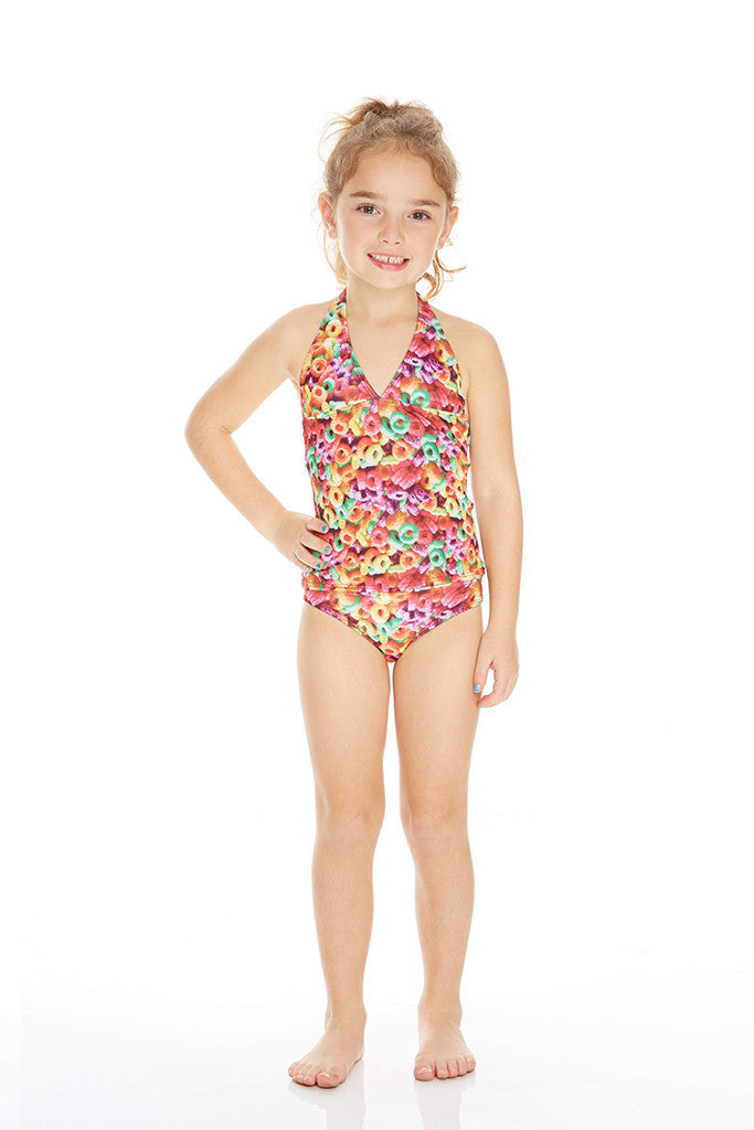 Kids Fruit Loops Tankini Halter