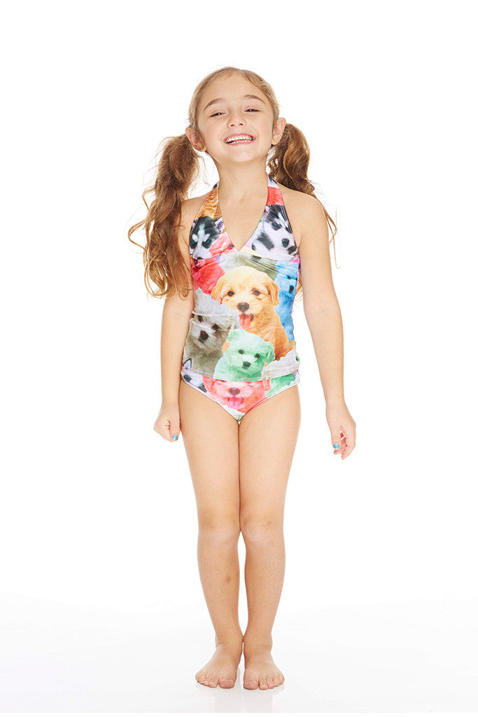Kids Puppies Tankini Halter