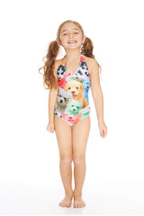 Kids Puppies Tankini Halter