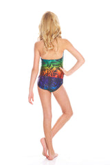 Girls Rainbow Tiger Tankini Halter