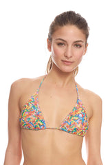 Womens Sprinkles Triangle Bikini Top