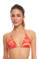 Womens Watermelon Triangle Bikini Top