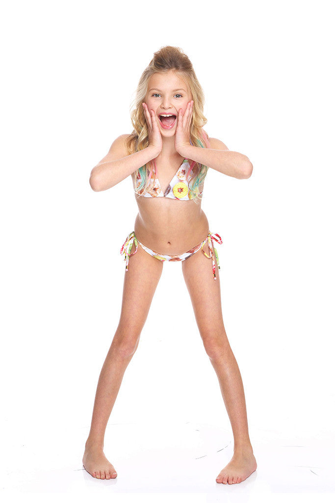 Girls Donuts Triangle Tie Side Bikini