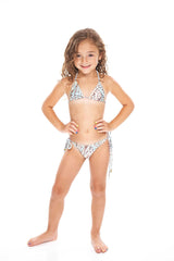 Kids Nana's Pearls Triangle Tie Side Bikini