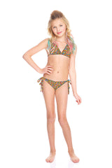 Girls Sprinkles Triangle Tie Side Bikini