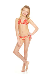 Girls Watermelon Triangle Tie Side Bikini