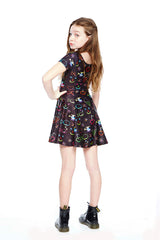 Girls Lite Brite Cap Sleeve Skater Dress