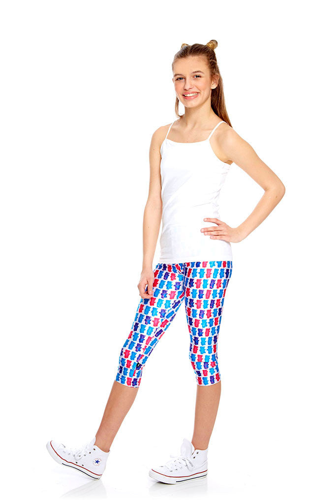 Girls Berry Bears Capri Leggings