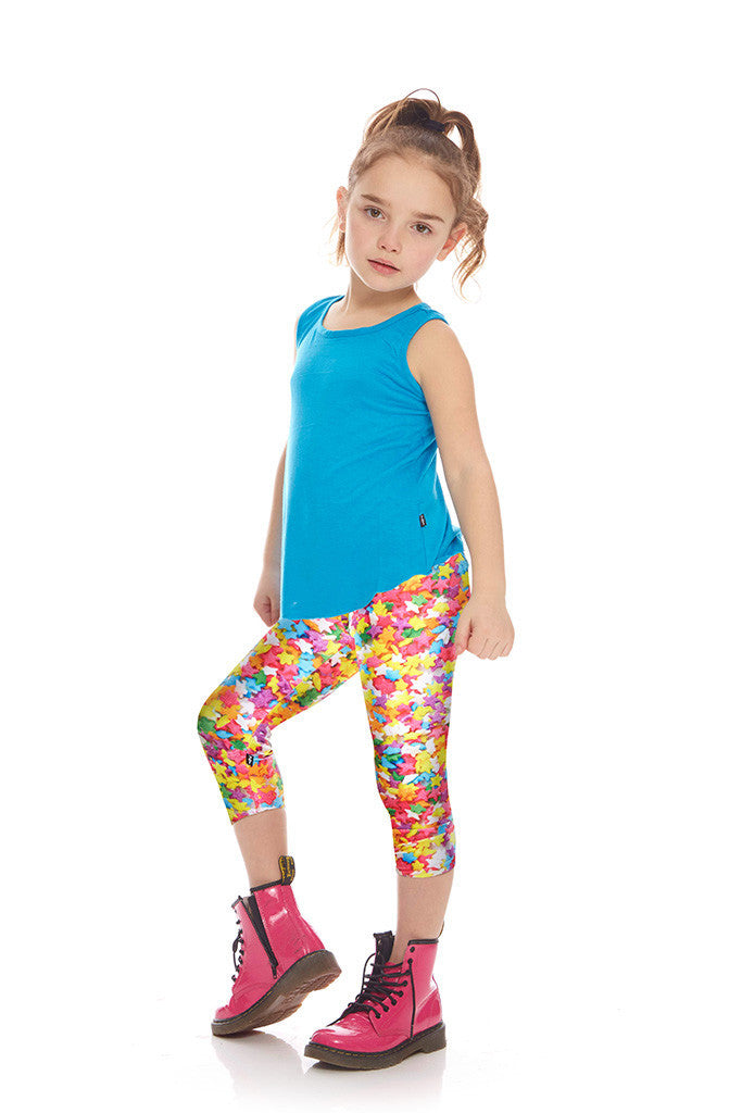 Kids Funfetti Sprinkles Capri Leggings