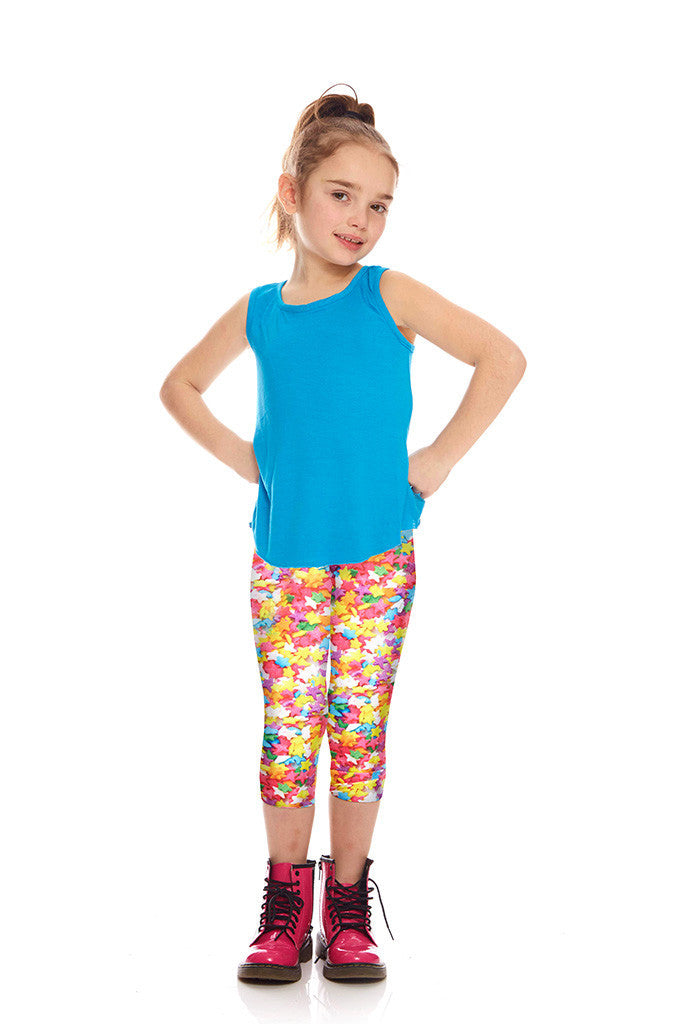 Kids Funfetti Sprinkles Capri Leggings
