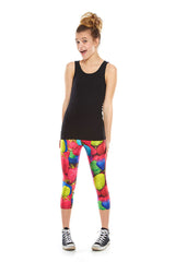 Girls Strawberries Capri Leggings