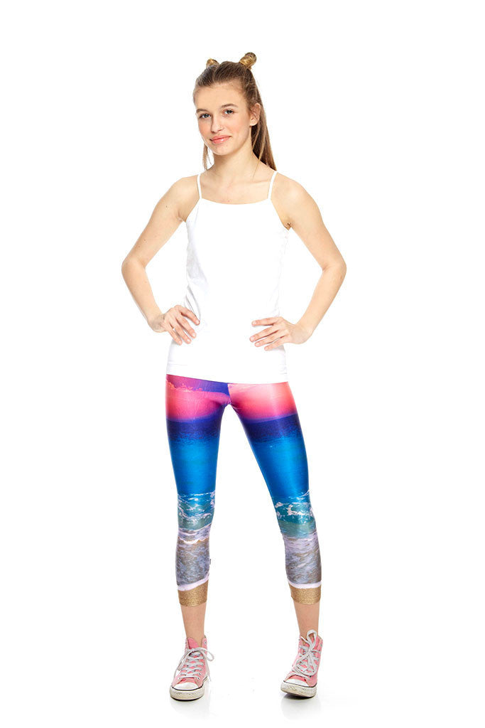 Girls Sunset Capri Leggings