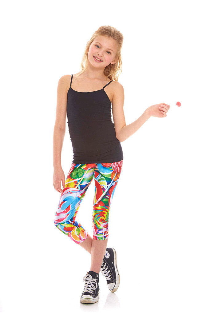 Girls Lollipop Capri Leggings