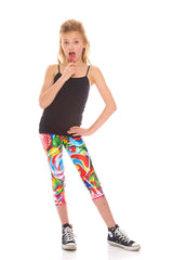 Girls Lollipop Capri Leggings