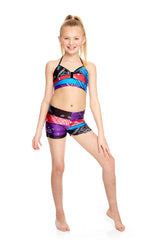 Girls Multi Bandana Dance Shorts