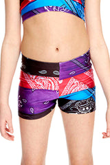 Girls Multi Bandana Dance Shorts