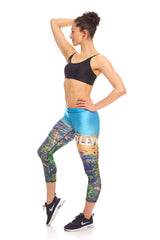 Womens Black 5 Tier Elastic Strap Sports Bra