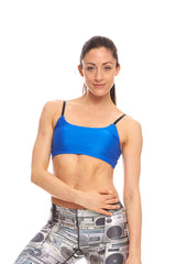 Womens Royal 5 Tier Elastic Strap Sports Bra