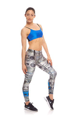 Womens Royal 5 Tier Elastic Strap Sports Bra