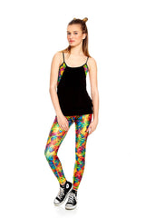 Girls Rainbow Rose Activewear Leggings