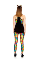 Girls Rainbow Rose Activewear Leggings