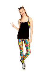 Girls Rainbow Rose Activewear Leggings