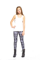 Girls Black Sequins Leggings