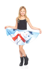 Girls Build A Snowman Skater Skirt