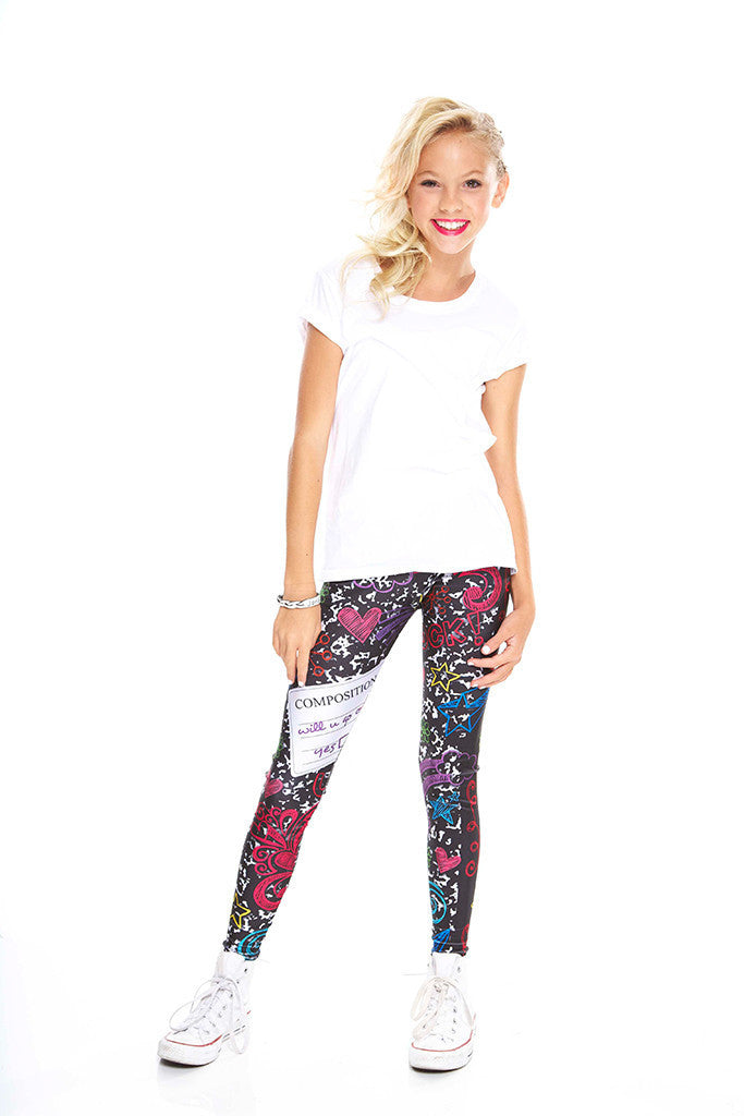 Girls Composition Notebook Leggings