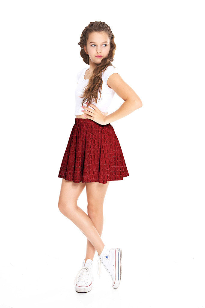 Girls Croc Ruby Skater Skirt