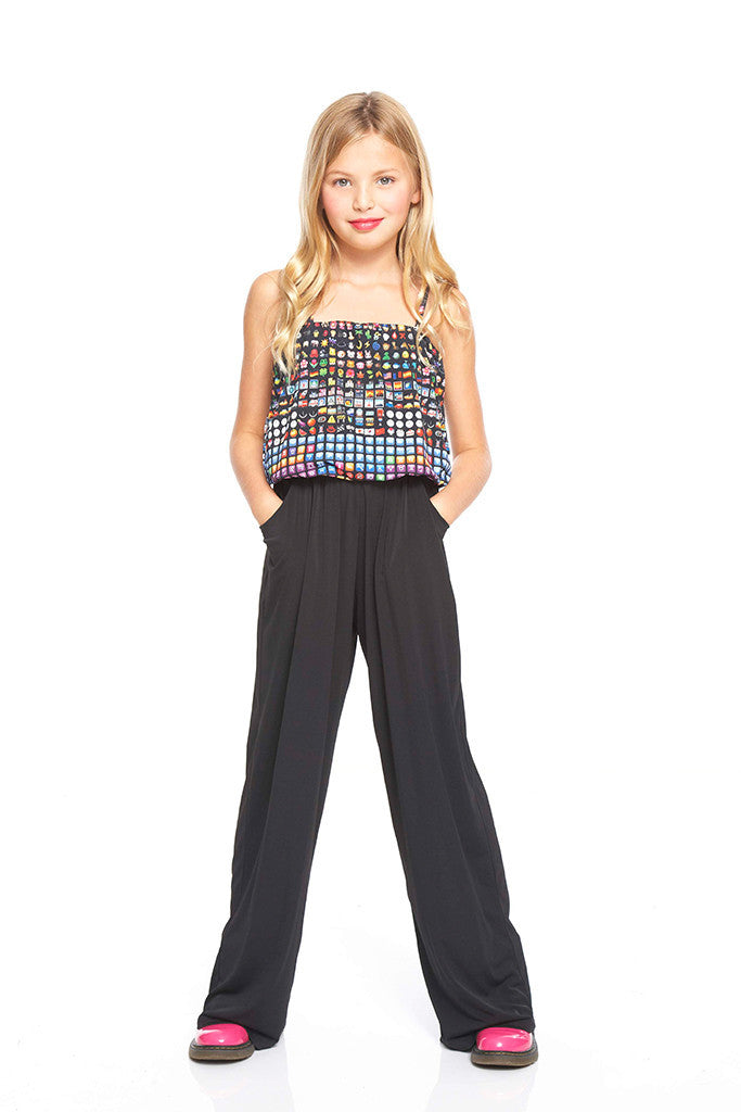 Girls Emoji Jumpsuit